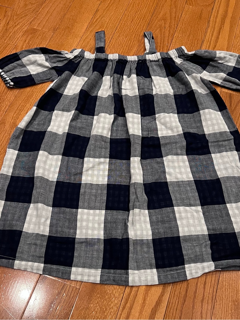 Girls Youth Joe Fresh Kids Black White Gingham Dress Size 7/8